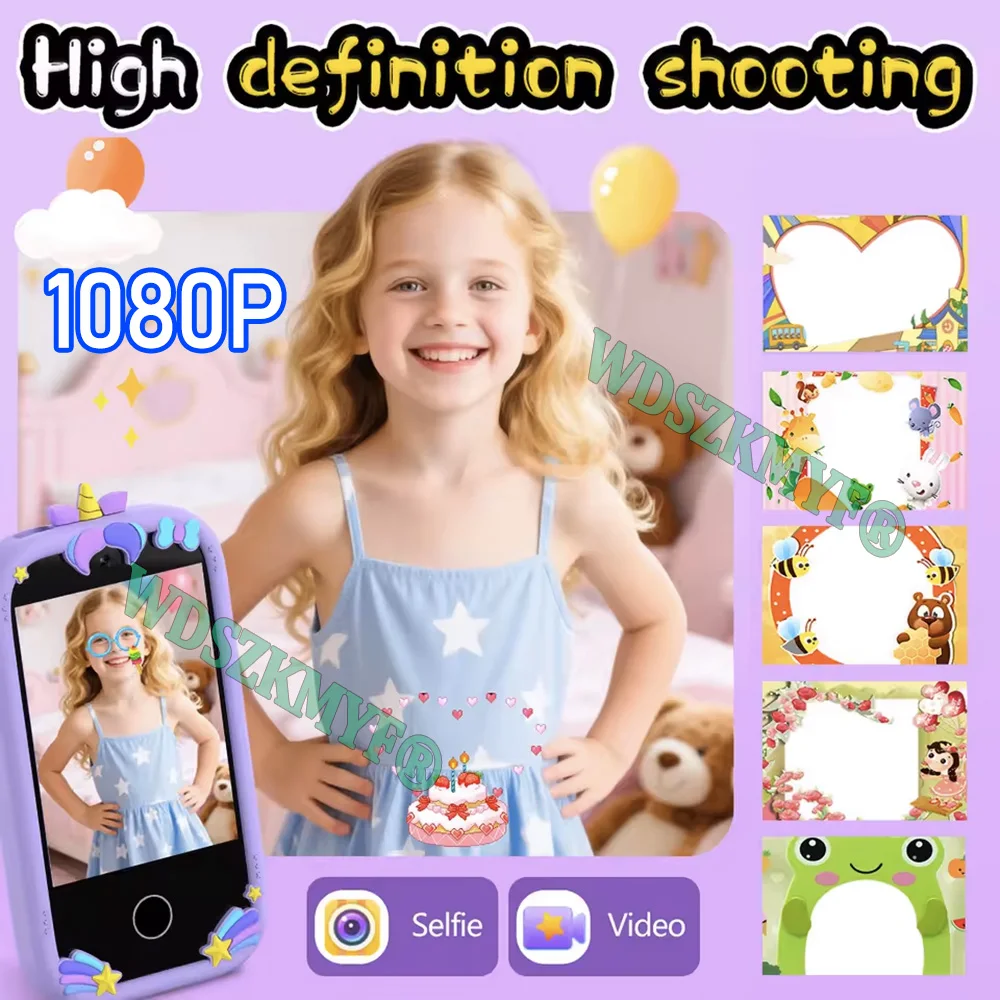 New Smart Phone Toy Camera Toy 2.8 Inch Touch Video recording Music Player 18 Games Baby Phone for Children Brithday Gifts