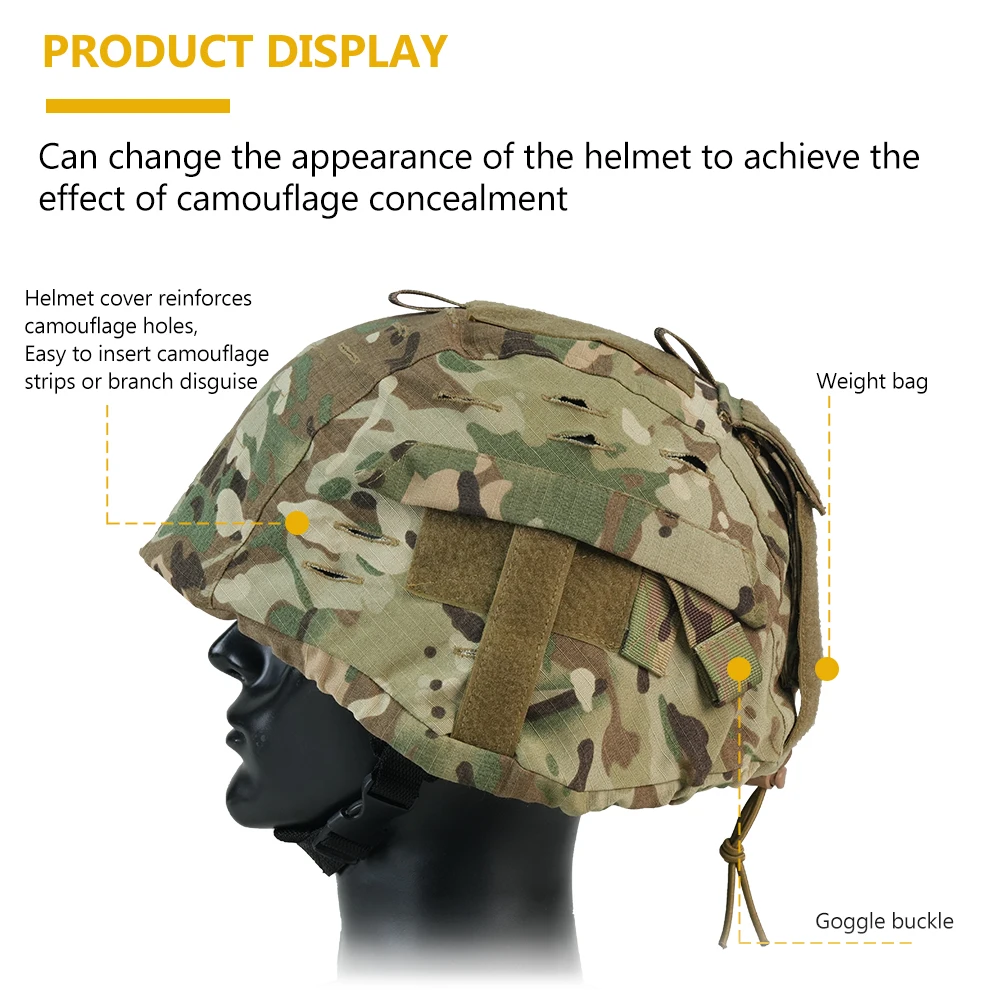 BOOIU тактический чехол для шлема, камуфляжный тканевый шлем для страйкбола для MICH2000, пейнтбол CS, аксессуары для уличных охотничьих шлемов