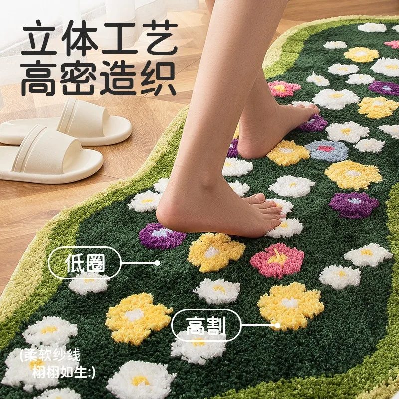 living room bedside carpet high sense, bedroom floor mat large area full carpet dirt-resistant and easy to take care of