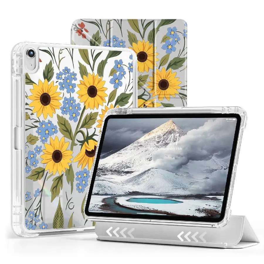 Retro Sunflower Bouquet Tablet Case For iPad Mini 6 7 Pro 2025 11th 10th 9th 8th 7th 12.9inch Air 4 5 M3 M2 M4 11inch Holder