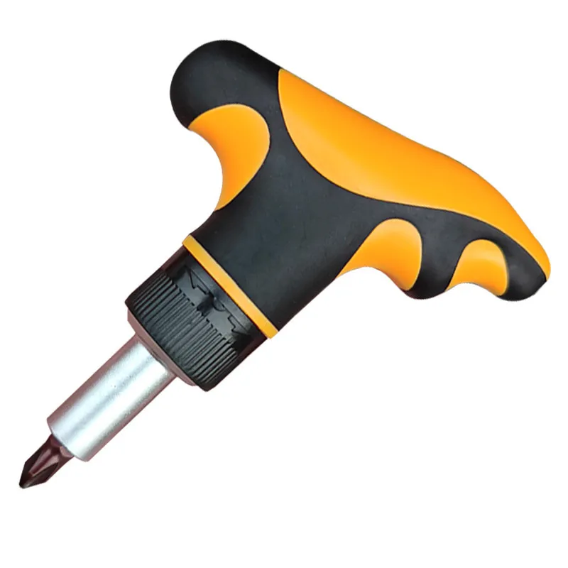 Second Generation Umbrella Handle T-Shaped 72 Tooth Ratchet Screwdriver, Cane Handle, Forward And Reverse Rotation