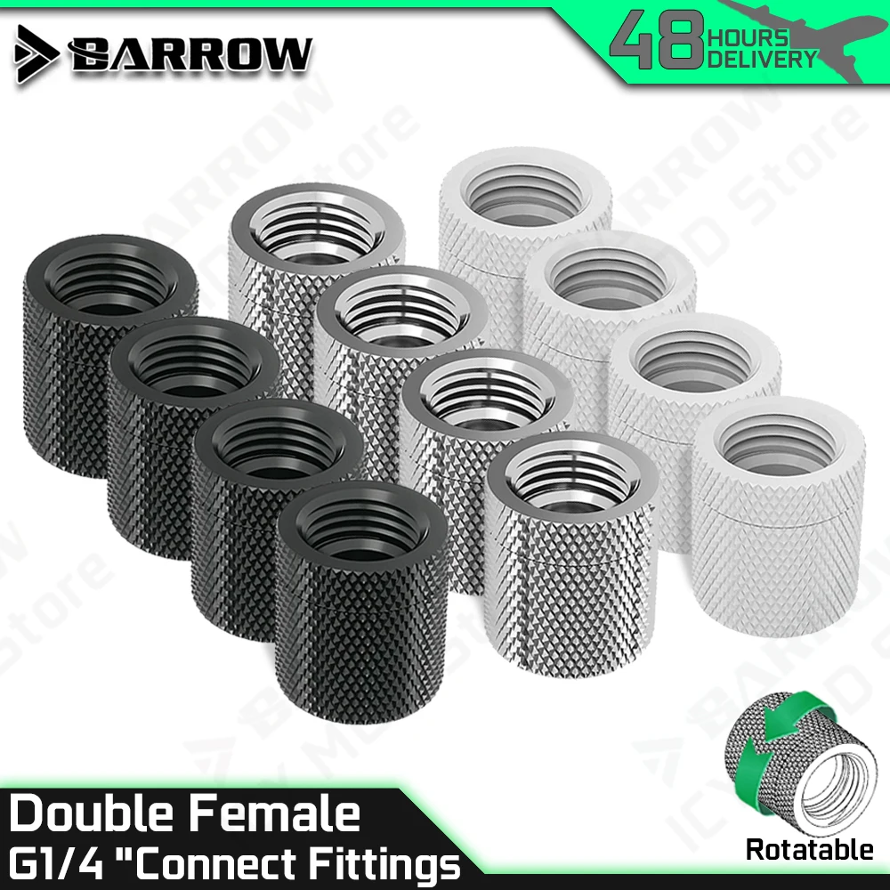 

Double Female Rotatable Docking Fittings Barrow Water Cooling F-F Brass Connection G1/4 "internal Teeth PC Case MOD TXDJZ-A01