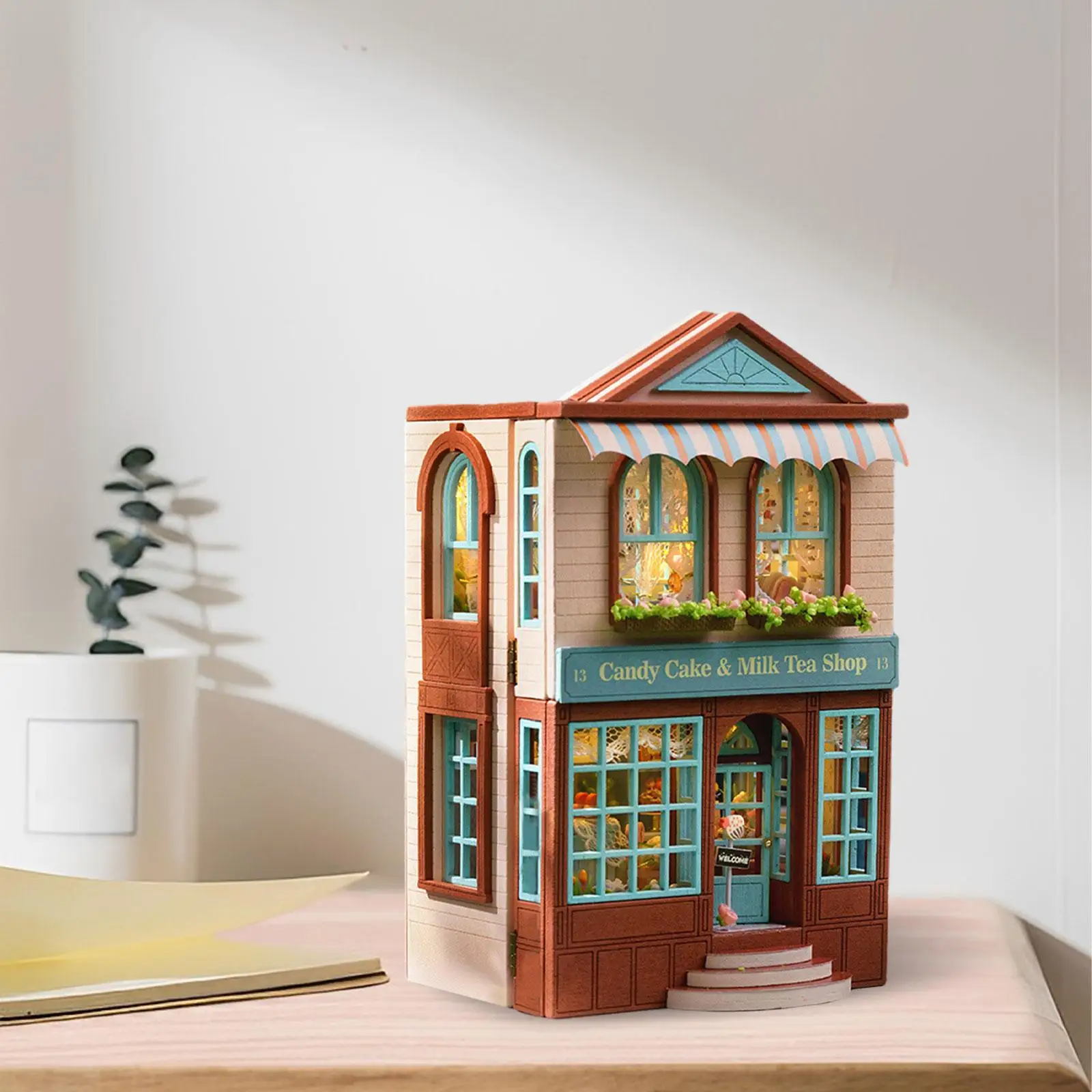 DIY Wooden Miniature Building Kits Dollhouse Miniature with Furniture Kits for Adults Boy Girls Family Teens Birthday Gifts