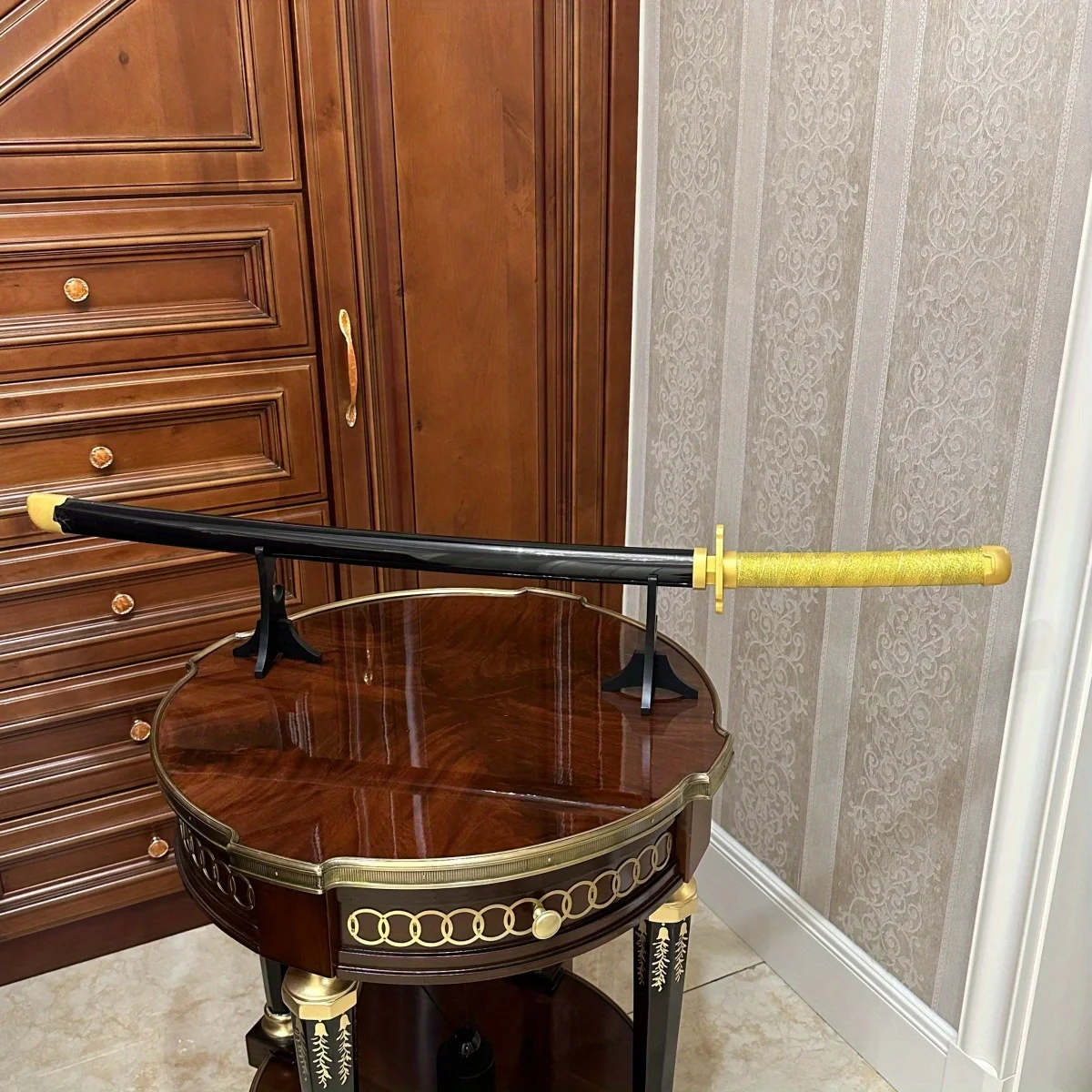 39.3inch Demon Slayer Tsugikuni Yoriichi Hout Katana Zwaard Originele Sabel Katana Sabel Ninja Mes Cosplay Accessoires Prop Speelgoed