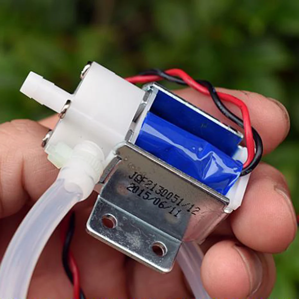 Mini válvula solenoide eléctrica, nebulizadores de flujo de Control de válvula de aire de agua normalmente abierta, N/O, DC 12V, máquinas de