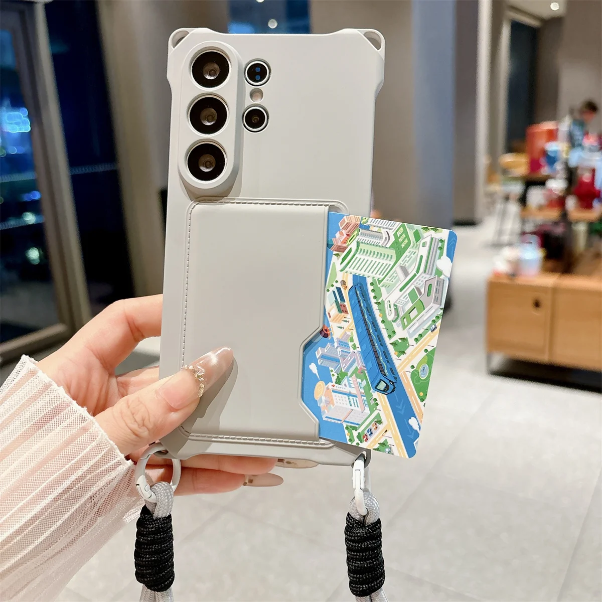 Handgelenkband Brieftasche Kartenhalter Handyhülle für Samsung Galaxy S26 S25 S24 Ultra S23 FE S22 Plus A17 A56 Silikon Schutzhülle – Detail 14