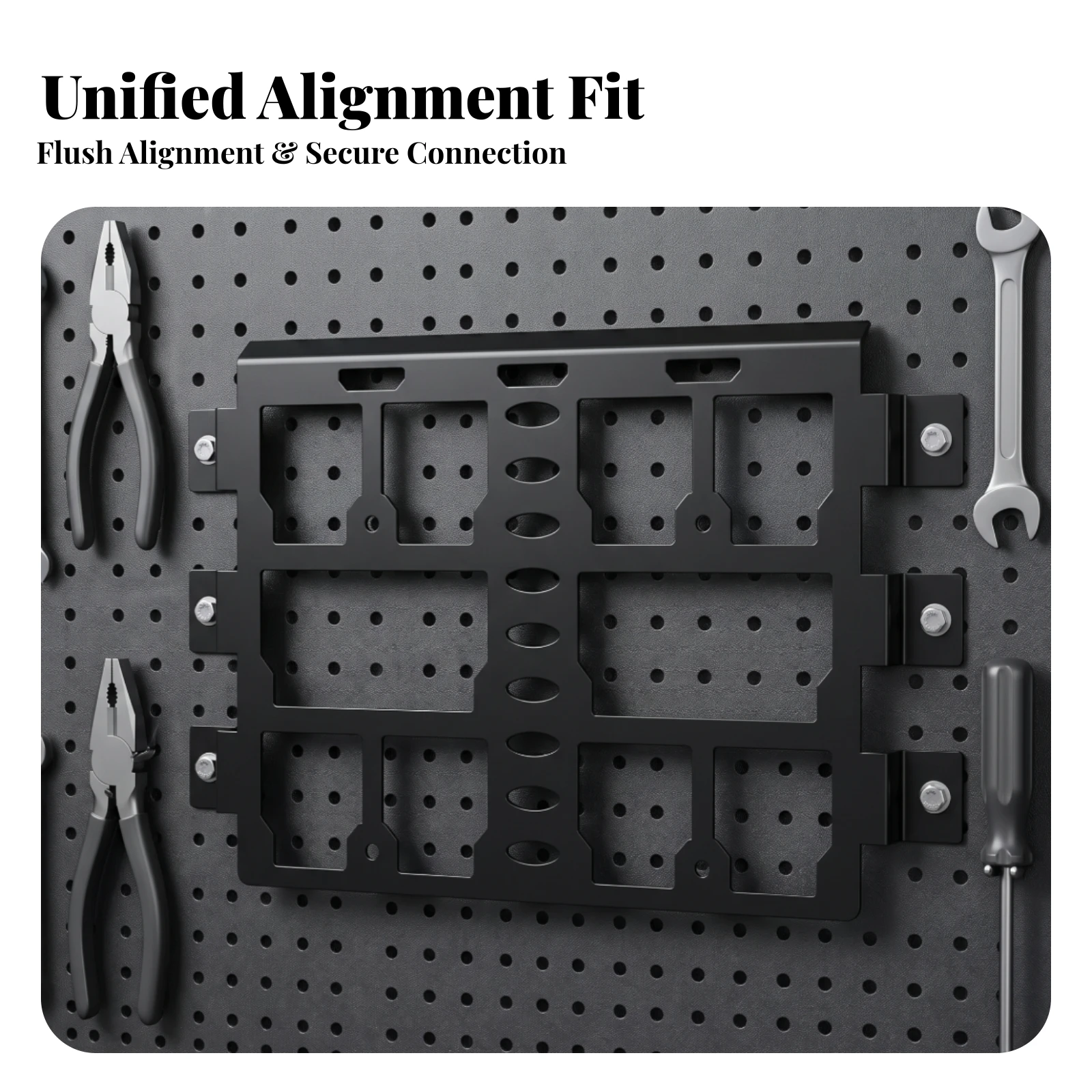 2 Pieces Toolbox Mounting Plate Rigid Toolbox Mounting Bracket Hardware Sturdy Long-Lasting for Professionals, Workshop, Garage