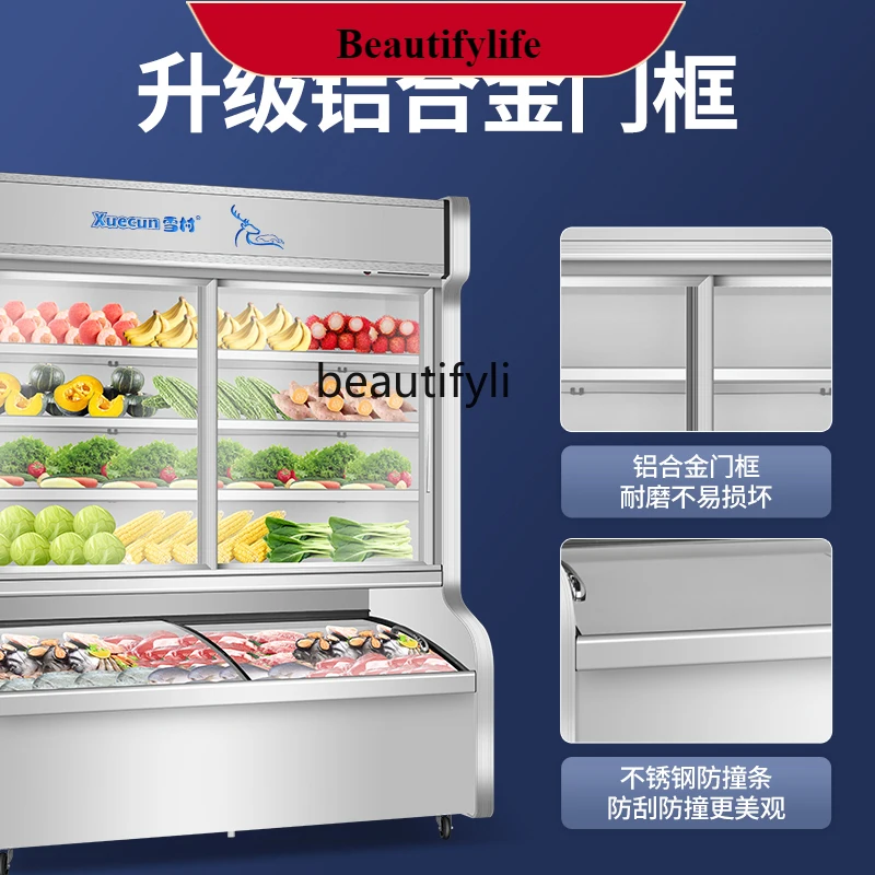 

E132 Spicy Hot Food Displaying Refrigerator Barbecue Dish Cabinet Commercial Freeze Storage Refrigerator Preservation Cabinet