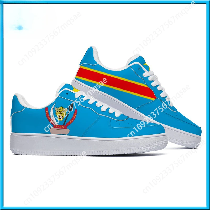 Dropshipping Print On Demand POD Casual Shoes Democratic Republic of Congo Flag Custom Print Air Force Sneaker