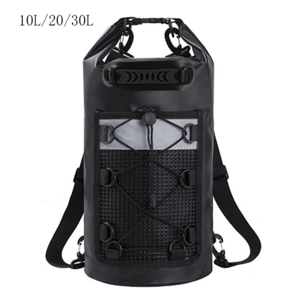 أكياس جافة متينة عالية الجودة للتجديف بالكاياك، مقاومة للماء، خفيفة الوزن، كبيرة الحجم، حقيبة ظهر مقاومة للماء، حقيبة جافة لركوب الأمواج