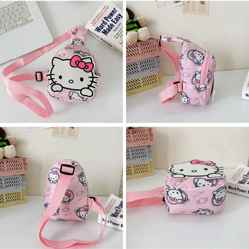 2024 Sanrio Hello Kitty Bag Cinnamoroll Rugzak Cartoon Schoudertas Kuromi Borst Tassen Reizen Crossbody Kid Kerstcadeau