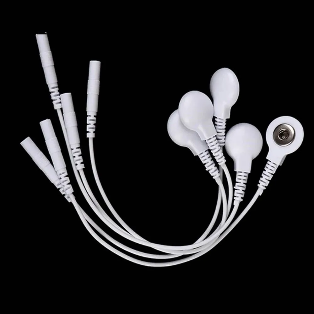 5Pcs 3.5mm Plug Massager Machine Adapter Tieline Short Cables Electrode Wires For ENS therapy device or other