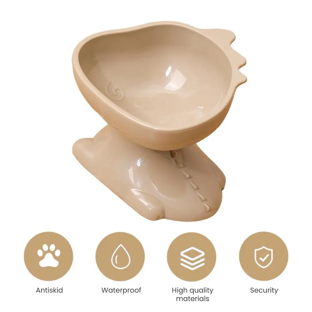 15-degree Tilt Angle Pet Bowl Cute Pet Bowl 15-degree Tilted Cartoon Dinosaur Pet Bowl Neck Protector Elevated Cat Food for Dog