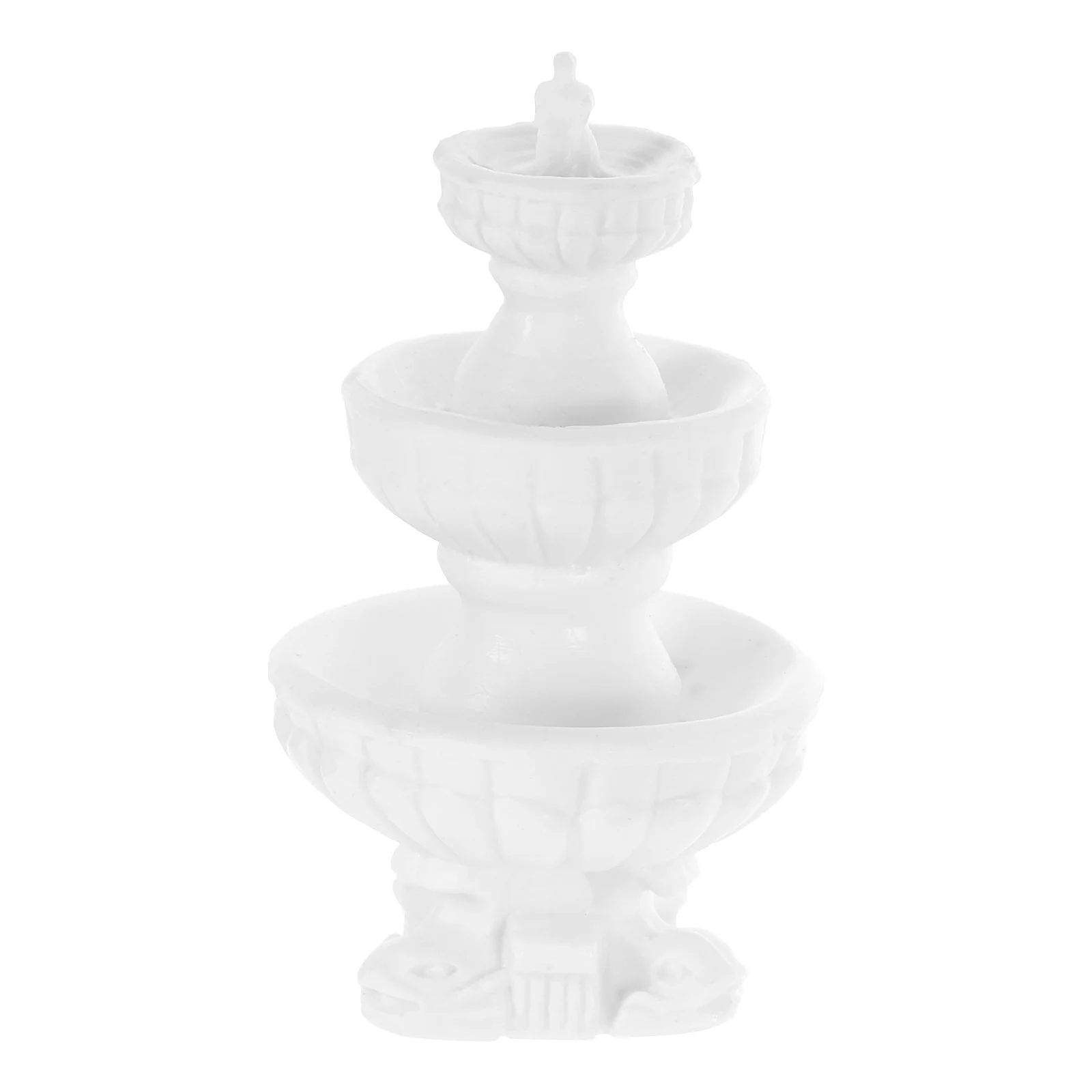 

Micro Landscape White Flowerpot Miniature Dollhouse Accessories Mini Garden Decor Plastic Craft Diorama Props Indoor Accessories