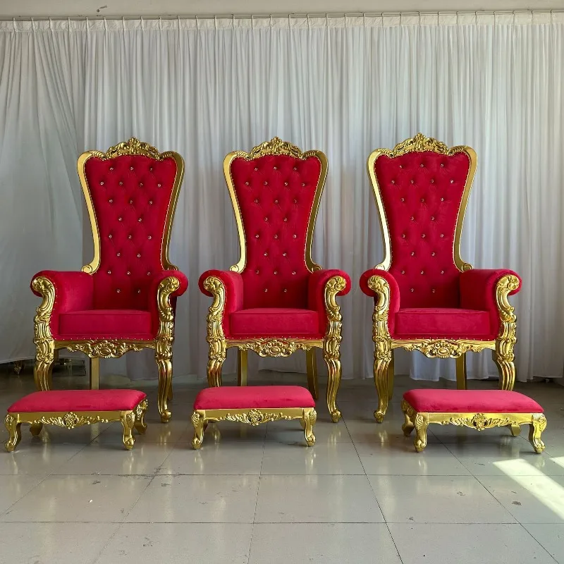 

Королевский стул King из массива дерева с высокой спинкой, для прямых трансляций, свадебный стул