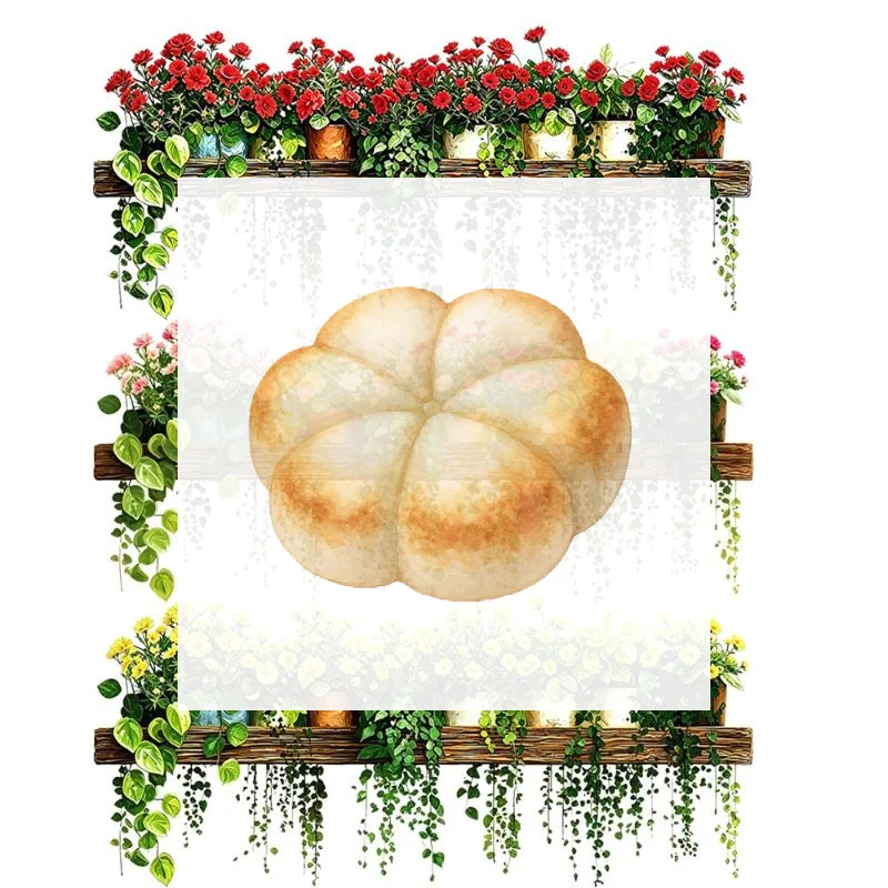 Realistic Hanging Flower Wall Sticker With Green Vines And Colorful Blooms For Kitchen Living Room Decor