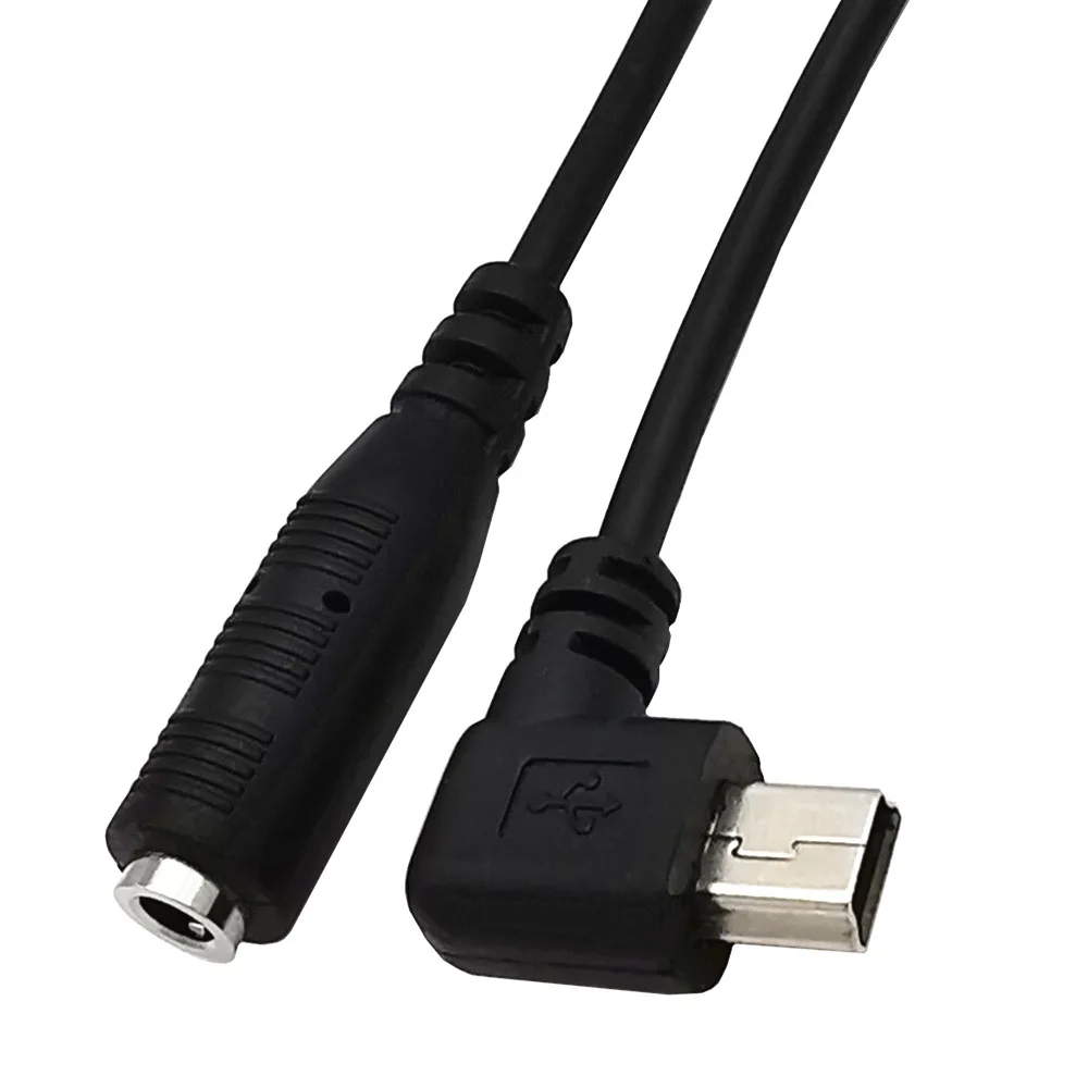 90 degree bend mini USB to 3.5 audio adapter cable v3 mini 5P to 3.5mm female mobile phone headset conversion cable 0.15M