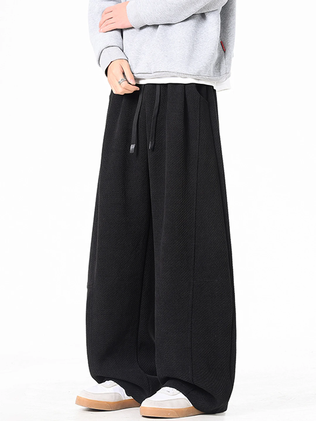 

Тяжелые широкие повседневные брюки на подкладке, мужские осенне-зимние модные свободные спортивные длинные брюки прямого кроя, нож