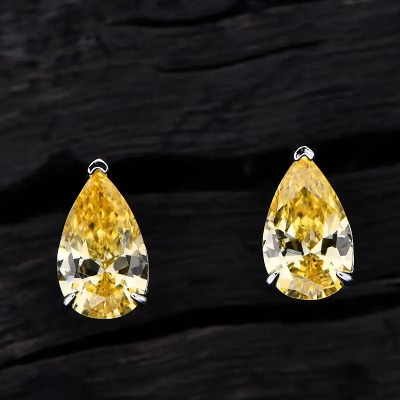 

Настоящие серебряные серьги-капельки S925, женские серьги с бриллиантами 5*8 мм, женские серьги с высокоуглеродистым цирконием, оригинальный дизайн, роскошные ювелирные изделия для девочек Gif