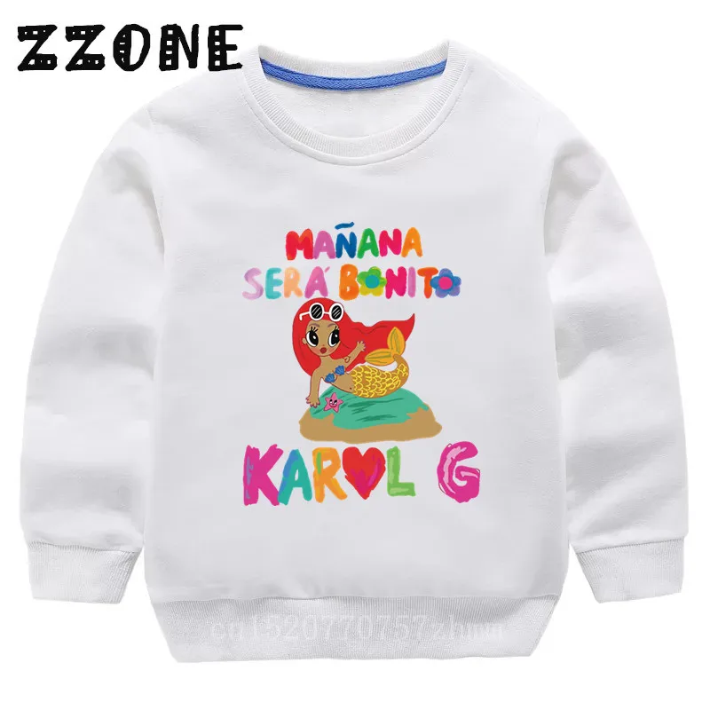 Manana Sera Bonito Karol G Print Fashion Kids Sweatshirts Funny Children Hoodies Baby Pullover Outwear Tops Girls Boys Clothes