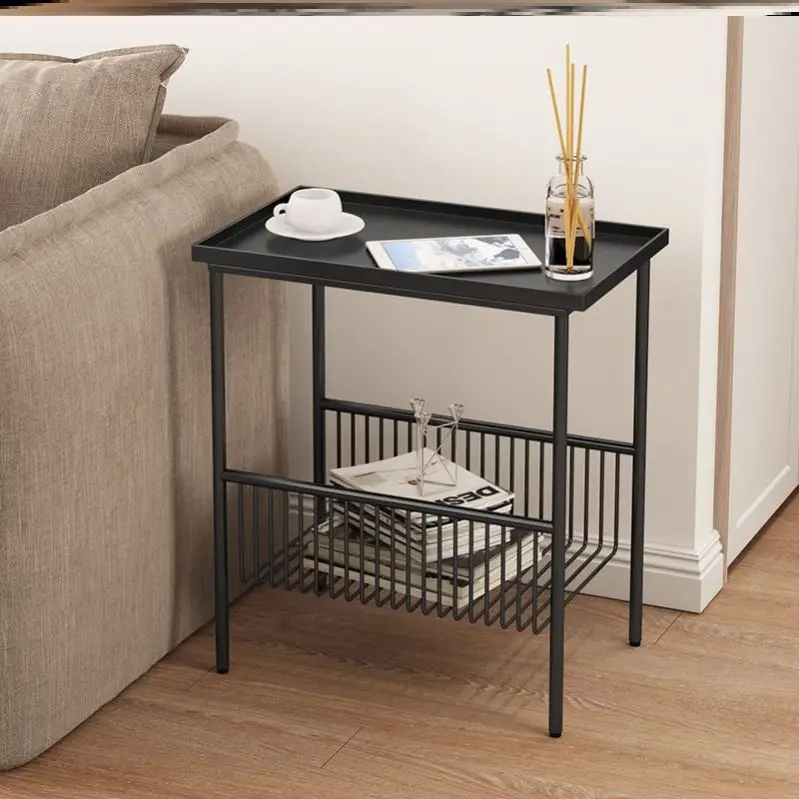 

Danish Design/ins Style Sofa Side Table Wrought Iron Corner Table Nordic Bedside Storage Small Table Coffee Table Rack