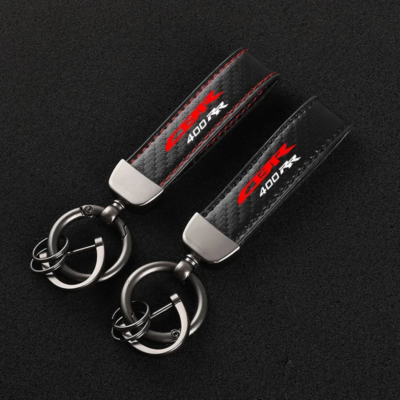 Leather Motorcycle keychain Horseshoe Buckle Jewelry for HONDA CBR400RR nc29 nc23 CBR 400 RR CBR400 CBR29