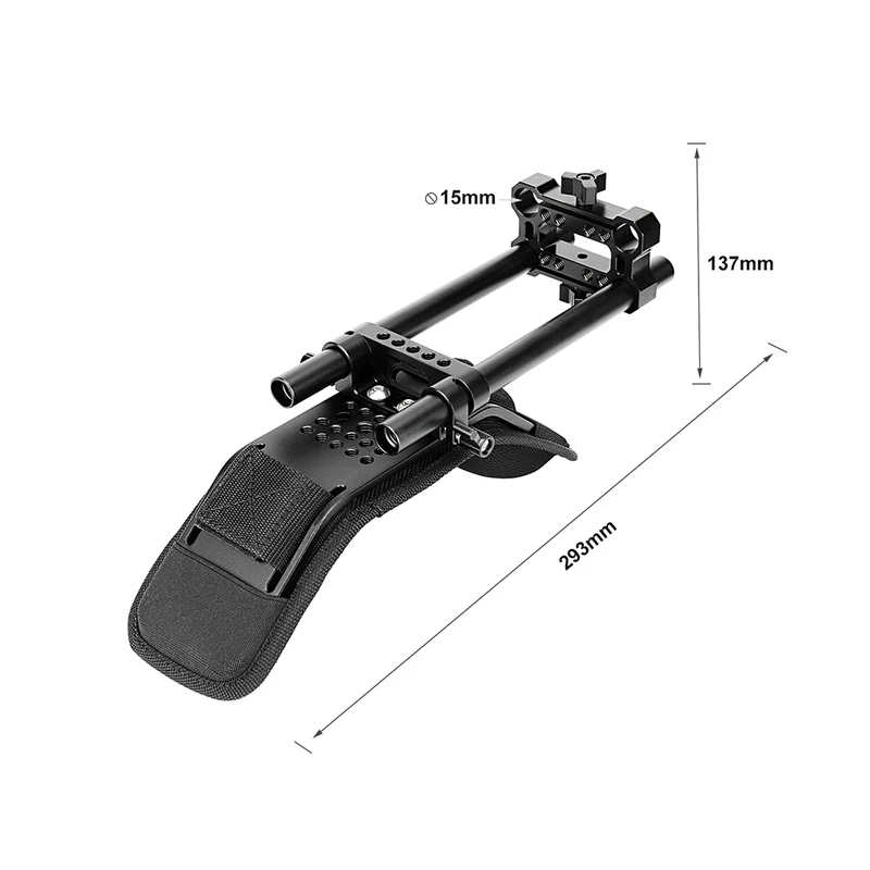 SZRIG Shoulder Mount Kit Should Pad for 15mm Rail Support Rig (Riser Railblock ) Fits DLSR and Camcorder Camera Accessories