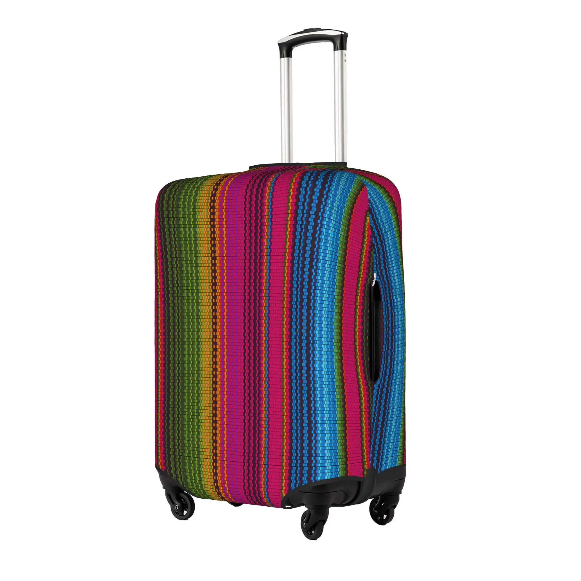 Mexican Serape Cinco De Mayo Suitcase Cover Dust Proof Colorful Geometric Stripes Luggage Protective Covers for 18-32 inch