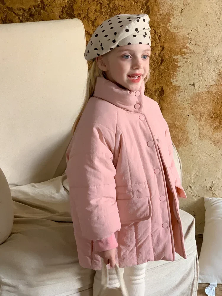 

Girl Parkas South Korean Children Cotton-padded Jacket Girls Winter New Children Warm Clip Cotton Padded Coat Girl Winter Jacket