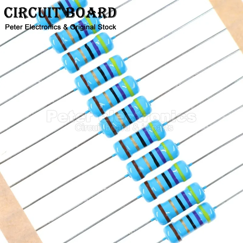 (10pcs) 1W Resistance 1% 51R 1.5K 0.1R 150K 150R 15K 200K 33R 100R 1K 100K 10K 1M Ohm Metal Film Resistors image 6