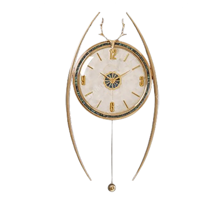 Metal Long Wall Clock Silent Luxury Nordic Office Needle   Quartz Garden Decoracion Salon Casa Home Decorating Items