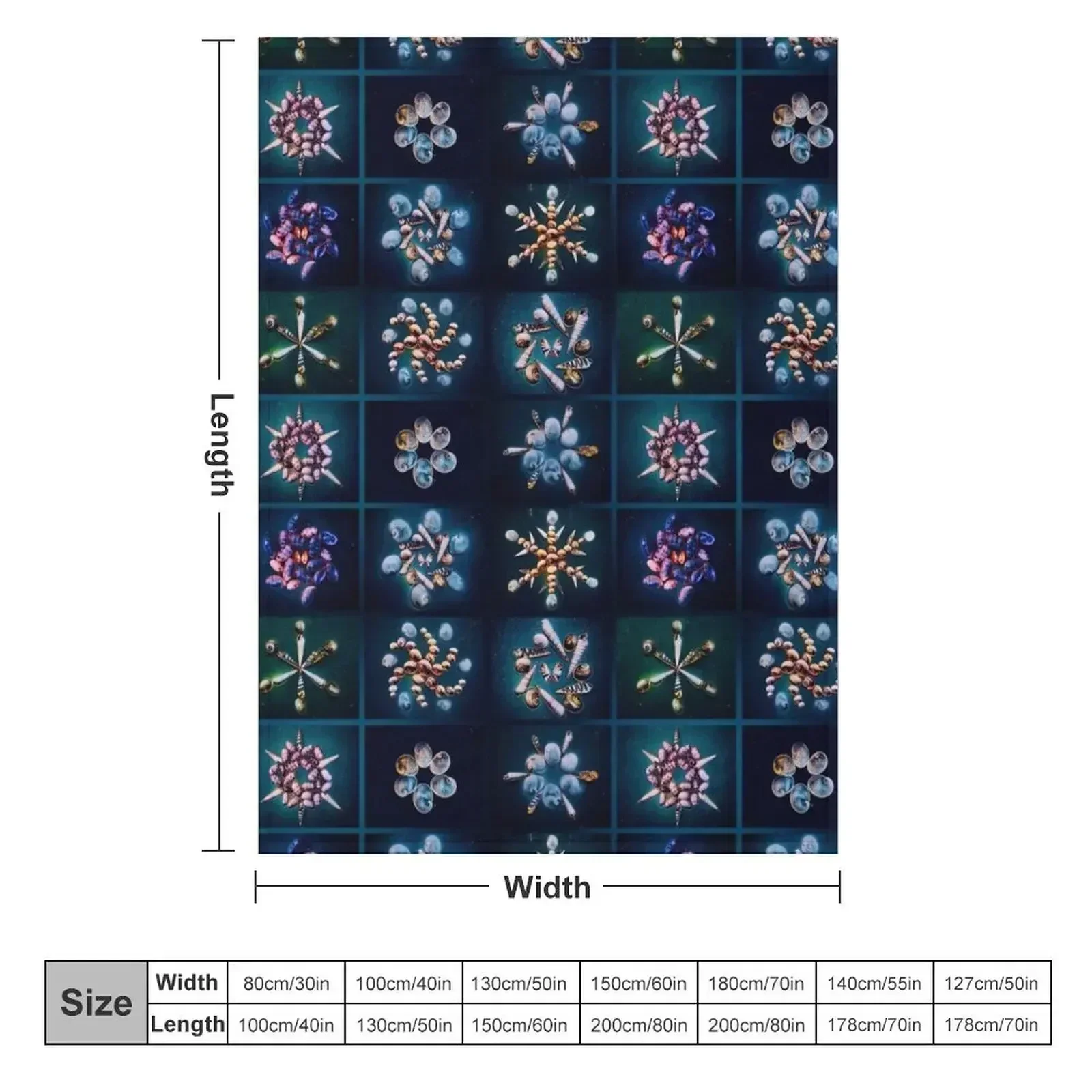 Seashell Blizzard Throw Blanket Soft Plaid Bed Fashionable Blankets For Baby Cute Blankets