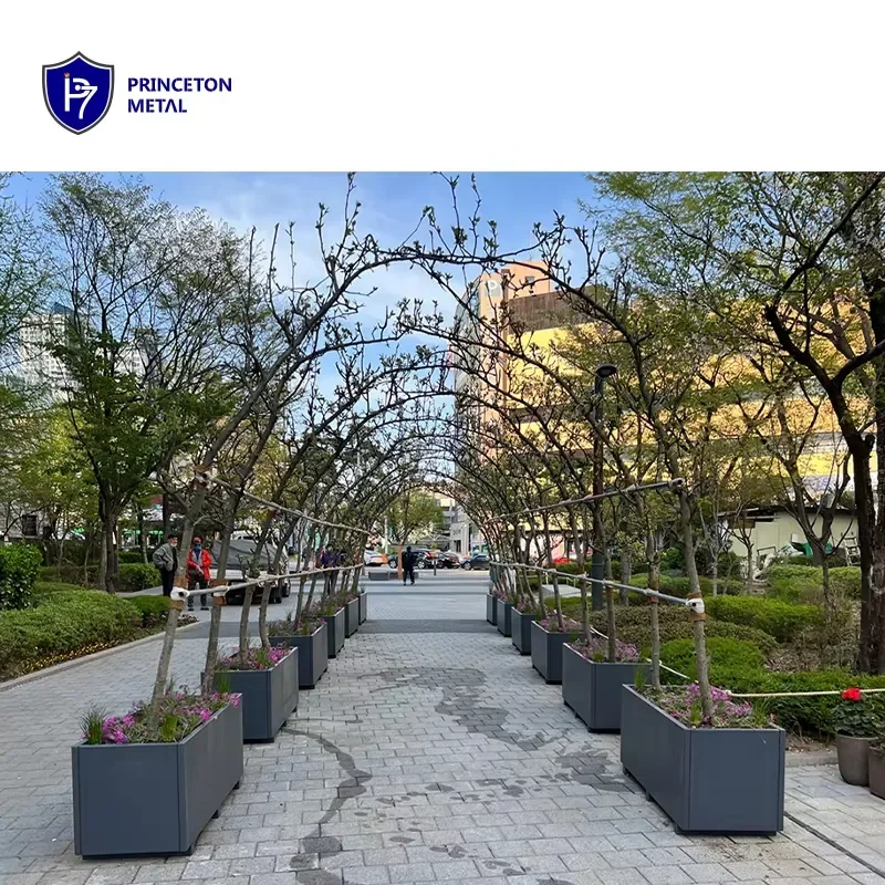Princeton Wholesale Modern Aluminum Planter Box Climbing Trellis 6 Feet High Commercial Decorative Outdoor Construction Sites