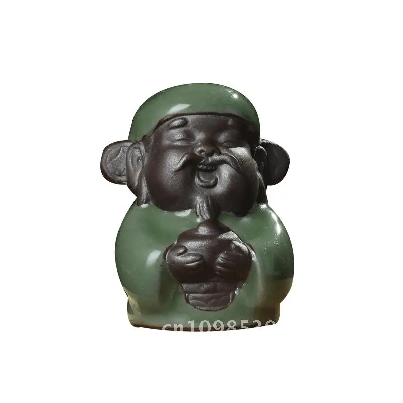 

Mini Ceramic Monk Bonsai Decoration Zen-Like Abstract Tea Ceremony Tea Pet Creative Home Desktop Ornament Safe Packaged