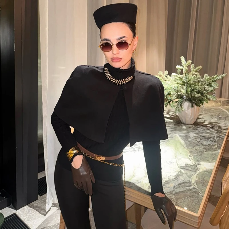 

Typhaland Fashion Short Cardigan Shawl Coat For Women Elegant Commuting 2026 Spring New Top Sleeveless Female Slim Solid Shawl