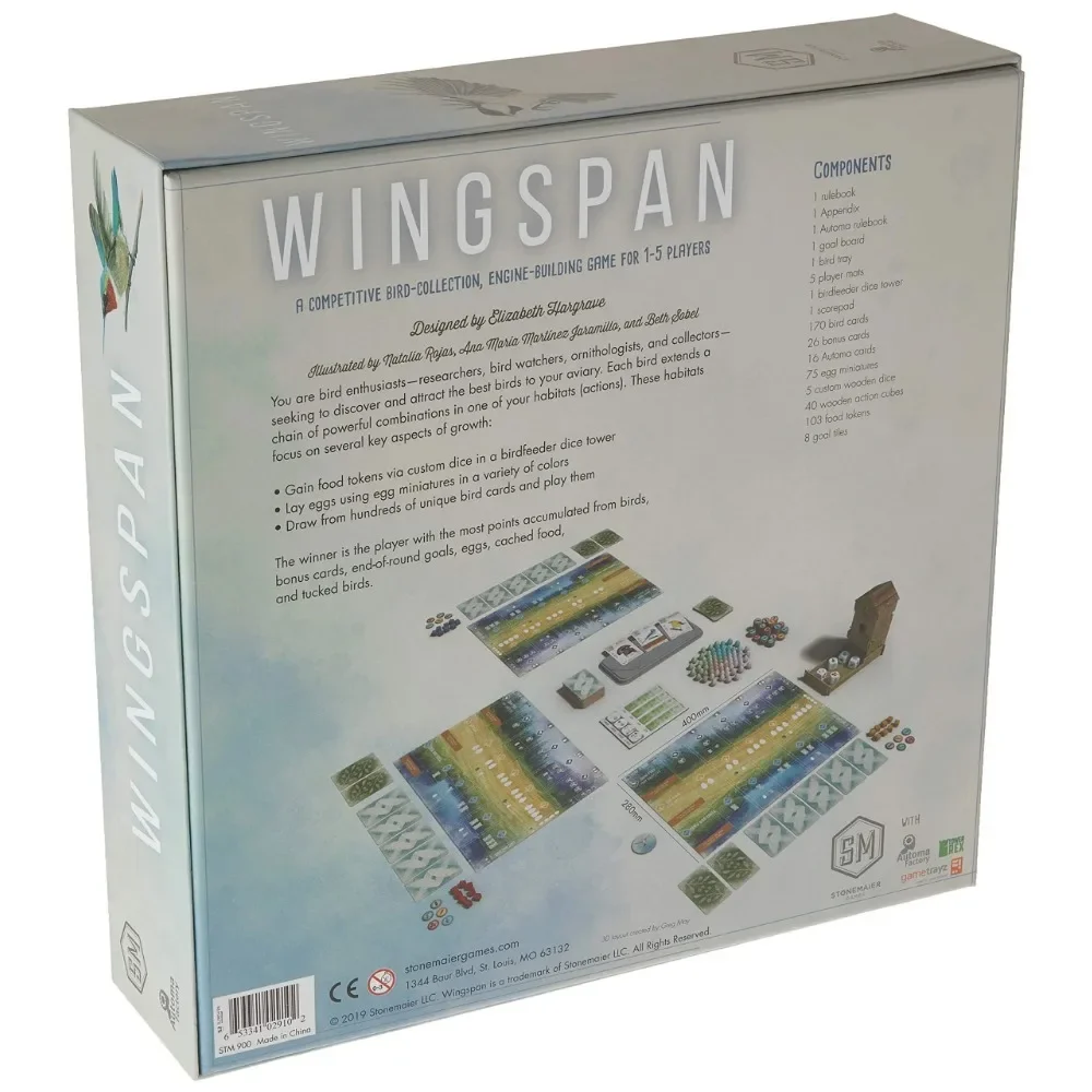 Wingspan Game 2018 Version Spread your wings and fly Hummingbird board game Swift Start Pack