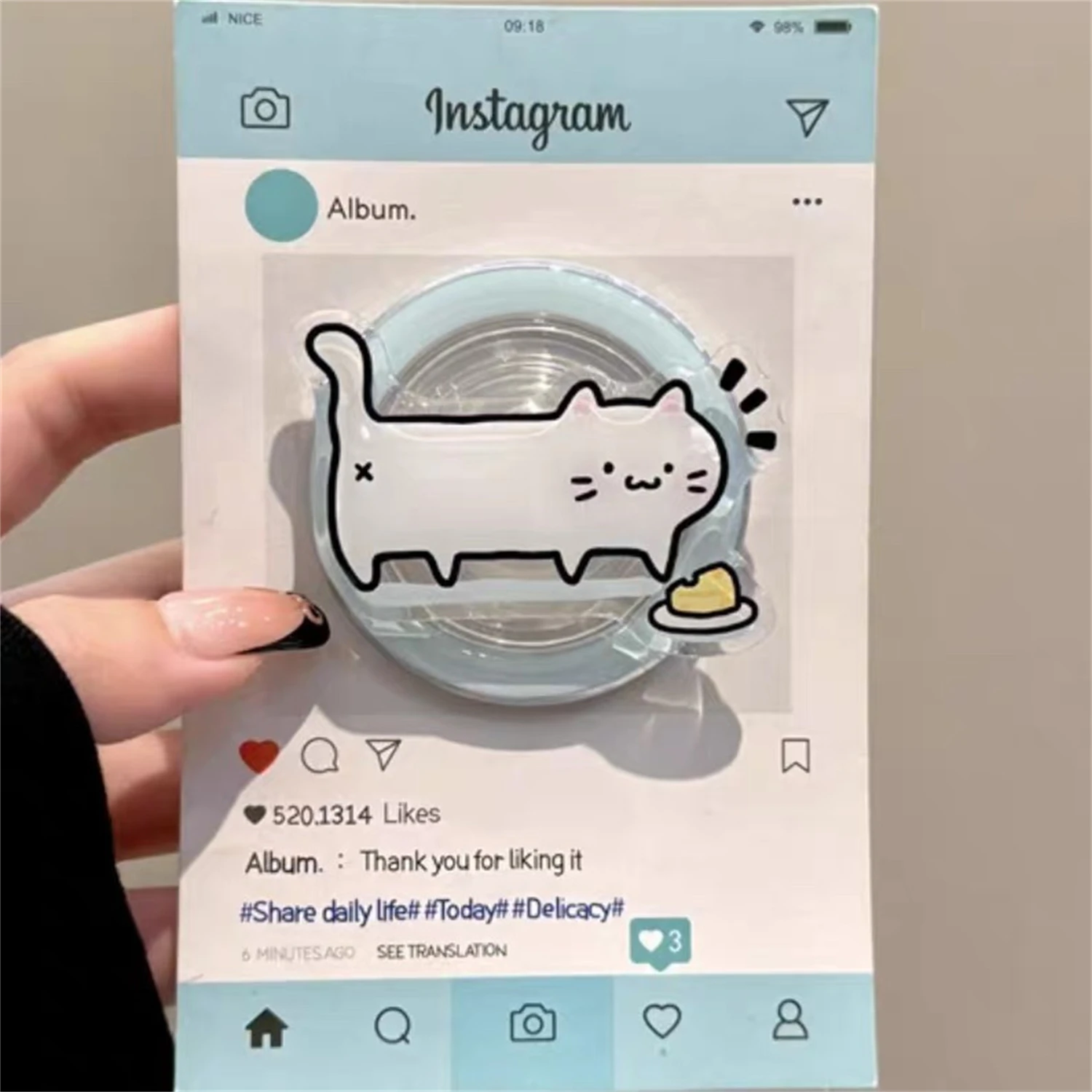 

Корейская магнитная подставка с леопардовым принтом для Magsafe Grip Tok Griptok, кронштейн, держатель для телефона, поддержка IPhone, Samsung Pad