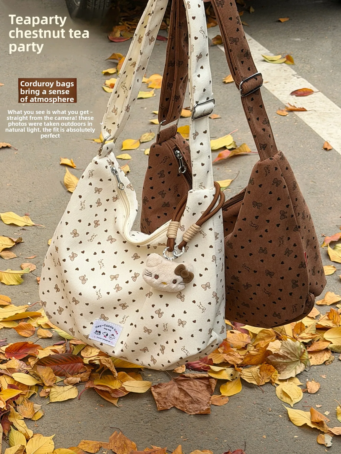 

Large capacity corduroy dumpling bag autumn and winter Korean Ins style shoulder bag student class commuting crossbody bag femal