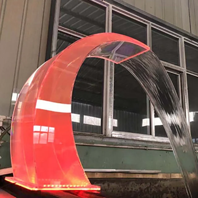 Hot Sale Acrylic Waterfall For Spa And Swimming Pool Decoration Features Massage Function