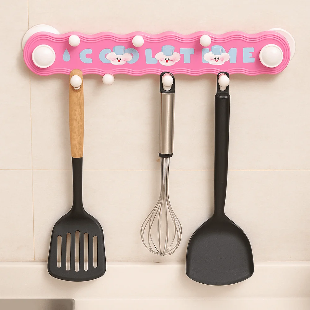 

Wall Mounted Clothes Hanger Storage Hook Adjustable Waterproof Suction Cup Drying Rack Space Saving No-Punch Door Hooks