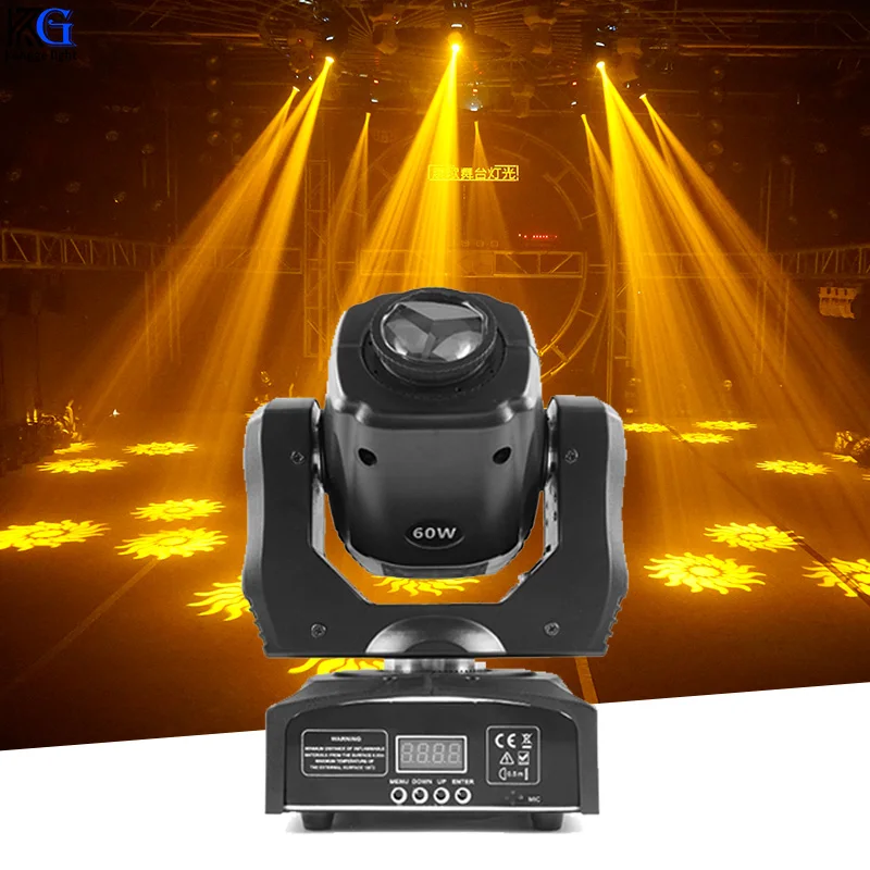 60W Pattern Light 8 Color Tray Moving Head Light Led Beam Lights DMX512 Stage Effect DJ Party Light For Disco Night Club Wedding