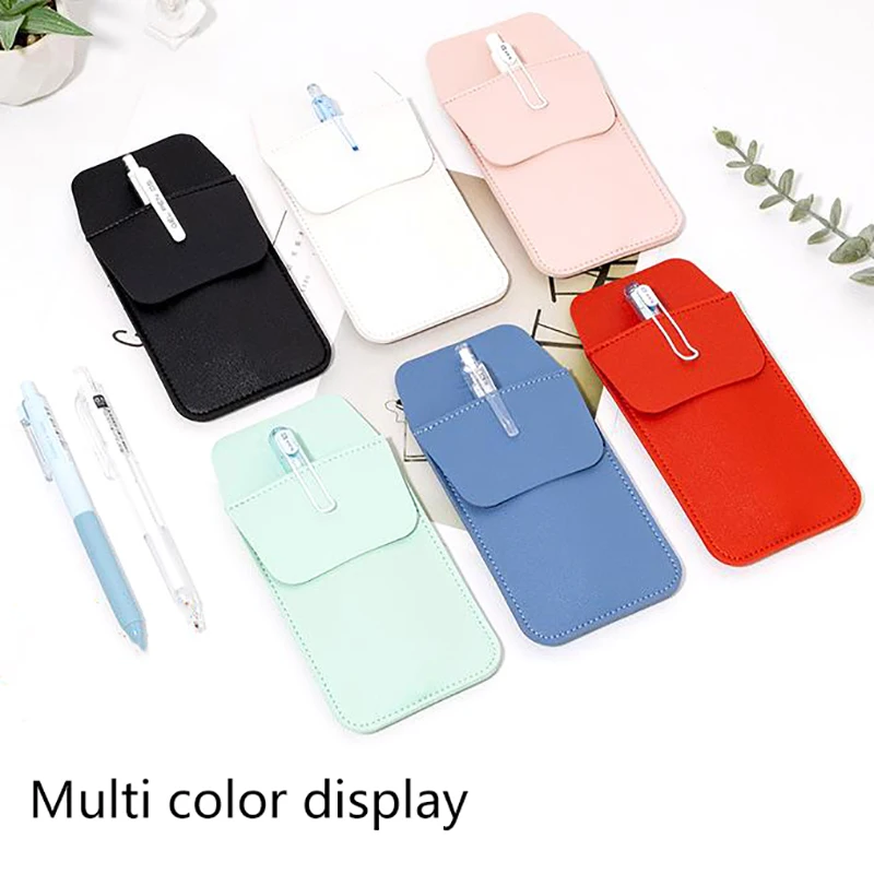 PU Leather Pencil Bags For Clothes Pocket Doctor Nurse Staff Leak-Proof Pen Pouch Hospital Business Pen Holder Supplies