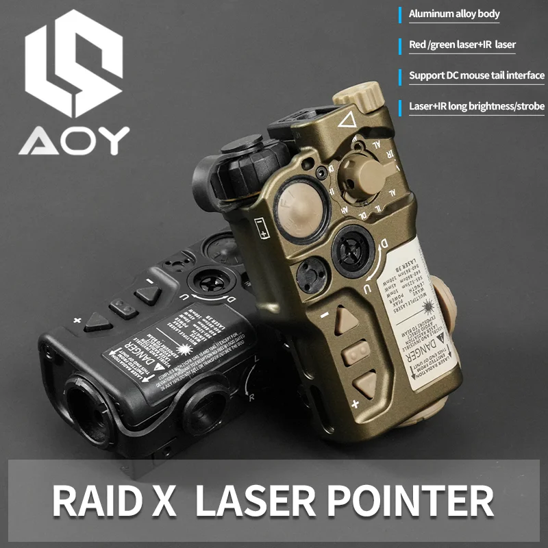 Red Green Laser Tactical Aiming Indicator Raid-X Metal IR Strobe Laser Red Green Dot Laser Hunting Raid Sight Device