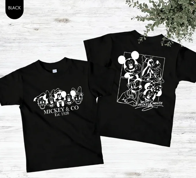 

Детская футболка с дизайном Микки Мауса. Дышащий и удобный, универсальный и подходит для детей.