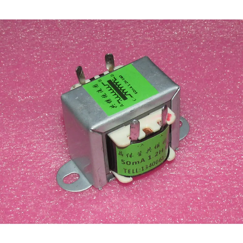 Double coil choke coil, EI35 iron core, inductance about 1.2H + 1.2H, current 50mA + 50mA, copper resistance about 86Ω + 86Ω