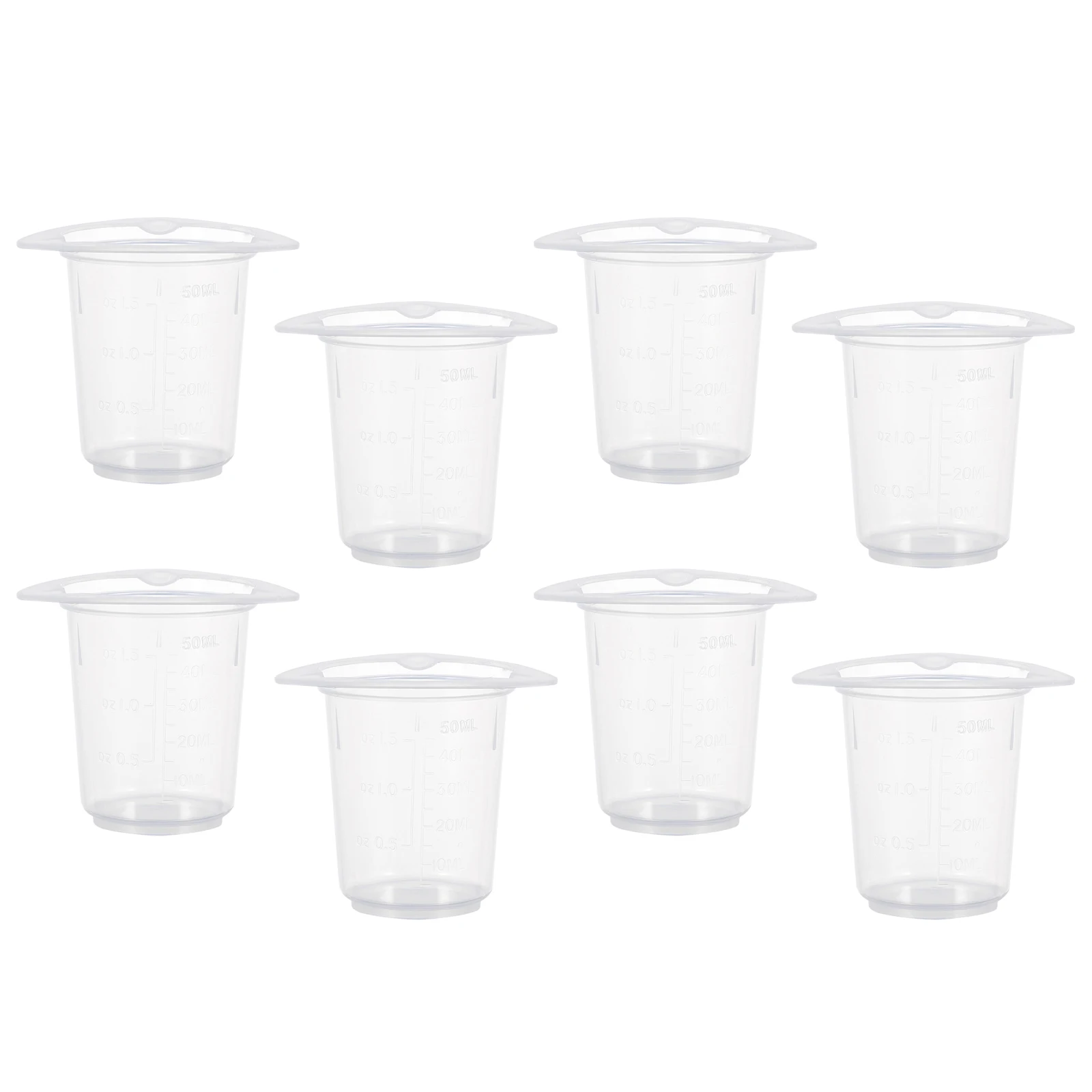 

20pcs Beakers Plastic Measuring Cups Plastic Beakers Disposable Laboratory Supplies Accurate Scale Dripless Spouts