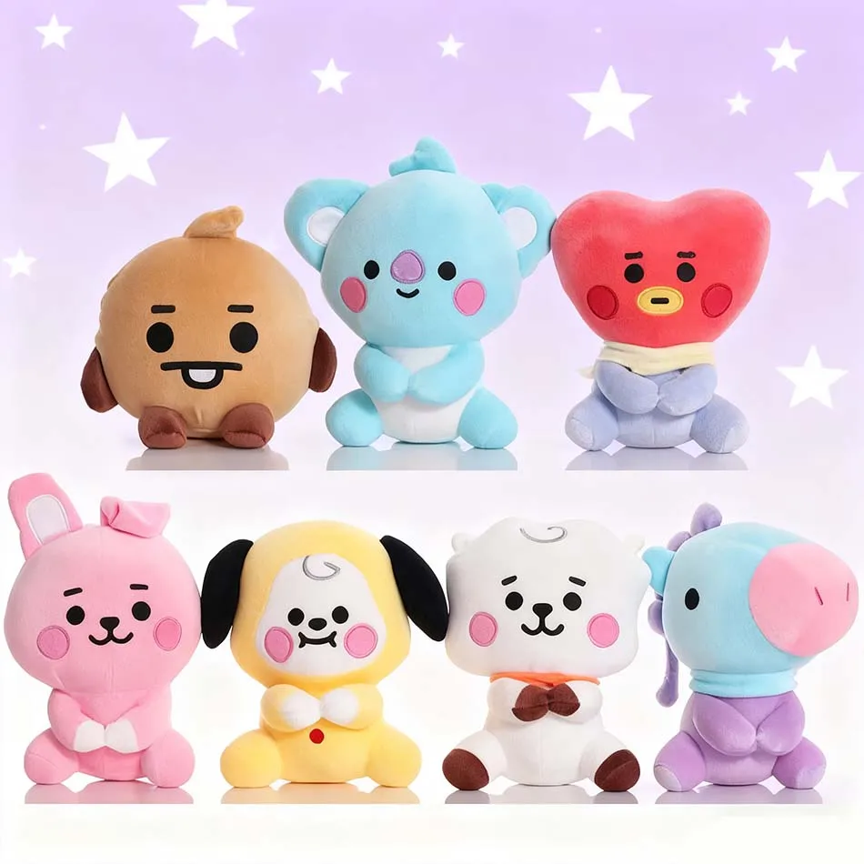 

Hot B-T-21 Plush Toy Tata Koay Shooky Mang Cooky Cartoon Animal Backpack Key Mobile Phone Pendant Office Toys Friend Gift