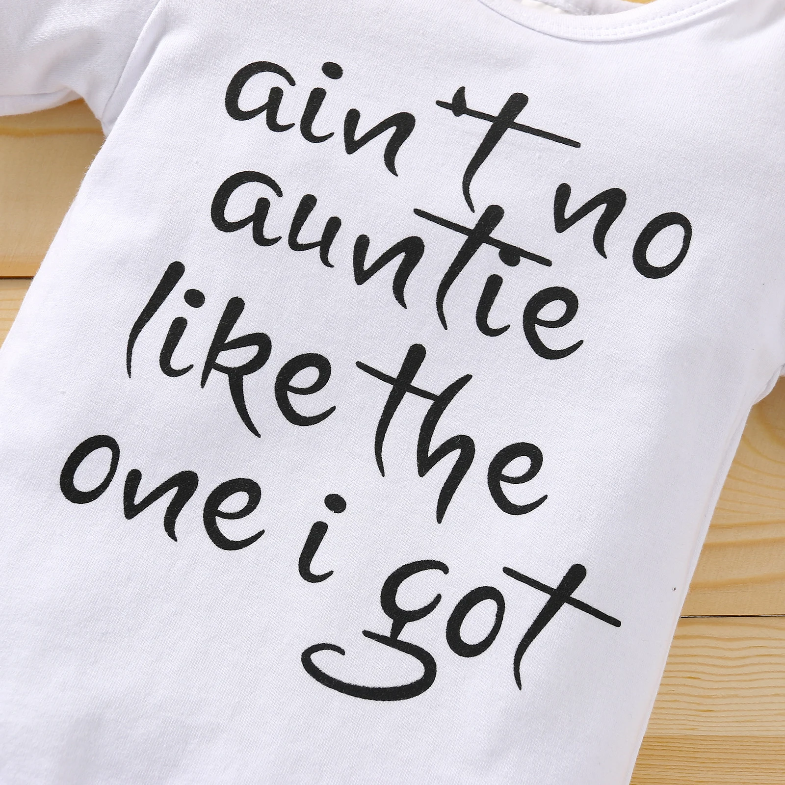 3 Pcs Infant Everyday Wear Baby Animal Print Short Sleeve Bodysuit Solid Color Leggings Beanie Hat Set for Newborns image 2
