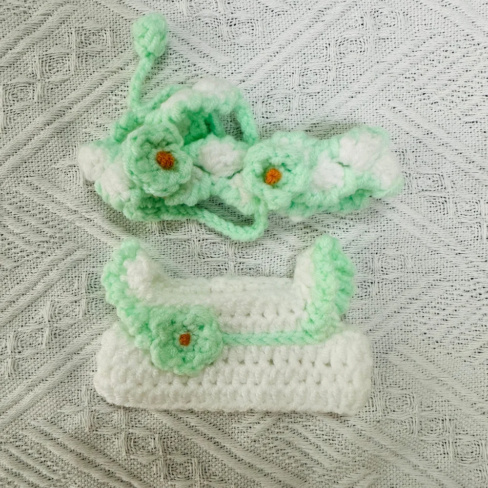 Vêtements de poupée originaux faits à la main, pull tricoté à la main, 17cm-15cm