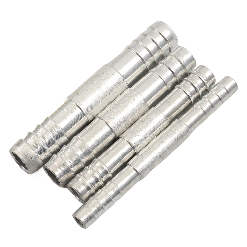 Conector de tubo de aluminio, accesorio de empalme recto, púas, 4 piezas, 8mm, 10mm, 13mm, 14,5mm, A/C, #6, #8, #10, #12